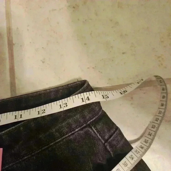 PrettyLittleThing Size 4 NWT Jeans Black 28" Waist Wide Leg Womens #F166 - Picture 4 of 5